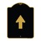 Signmission Straight Thru Sign-Straight Thru Sign, Black & Gold Aluminum Sign, 18" x 24", BG-1824-22834 A-DES-BG-1824-22834 - alternate 1